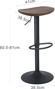 Amazon｜Baolande カウンターチェア 2脚セット 木製座面 昇降式